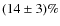 $(14\pm 3)\%$