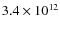 $3.4\times10^{12}$