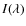 $I(\lambda)$