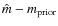 $\hat m - m_{\rm prior}$