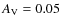 $A_{\rm V}=0.05$