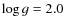 $\log g=2.0$