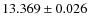 $13.369 \pm 0.026$