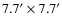 $7.7' \times 7.7'$