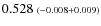 $0.528 \ {\scriptstyle (-0.008 +0.009)}$