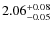 $2.06^{\rm +0.08}_{-0.05}$