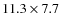 $11.3\times 7.7$