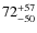 $72^{\rm +57}_{-50}$