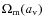 $\Omega_{\rm m}(a_{\rm v})$