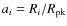 $a_i=R_i/R_{\rm pk}$