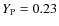 $Y_{\rm P}=0.23$