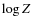 $\log Z$