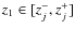 $z_1 \in [z^{-}_j,z^{+}_j]$