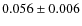 $0.056 \pm 0.006$