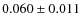 $0.060 \pm 0.011$