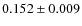 $0.152 \pm 0.009$