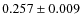 $0.257 \pm 0.009$