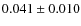 $0.041 \pm 0.010$