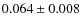 $0.064 \pm 0.008$