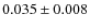 $0.035 \pm 0.008$