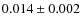 $0.014 \pm 0.002$