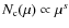 $N_{\rm c}(\mu) \propto \mu^{s}$