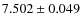 $7.502\pm0.049$
