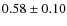 $0.58\pm0.10$