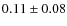 $0.11\pm0.08$