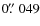 $0\hbox{$.\!\!^{\prime\prime}$ }049$
