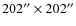 $202'' \times 202''$
