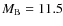 $M_{\rm B}=11.5$