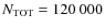 $N_{\rm TOT}=120~000$