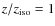 $z/z_{\rm iso}=1$