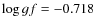 $\log gf= -0.718$