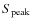 $S_{\rm peak}$