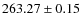 $263.27\pm 0.15$