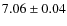 $ 7.06\pm 0.04$