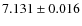 $ 7.131\pm 0.016$