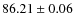 $ 86.21\pm 0.06$