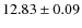 $ 12.83\pm 0.09$