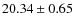 $ 20.34\pm 0.65$