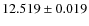 $12.519\pm 0.019$