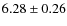$ 6.28\pm 0.26$