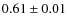 $ 0.61\pm 0.01$