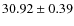 $ 30.92\pm 0.39$