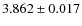 $ 3.862\pm 0.017$