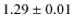 $ 1.29\pm 0.01$
