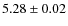$ 5.28\pm 0.02$