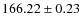 $166.22\pm 0.23$